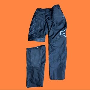Men’s size 34” black/white fox racing riding pants/shorts